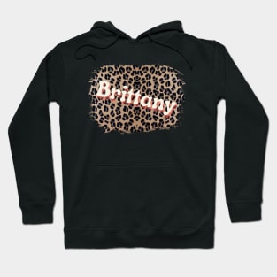 Brittany Name on Leopard Hoodie